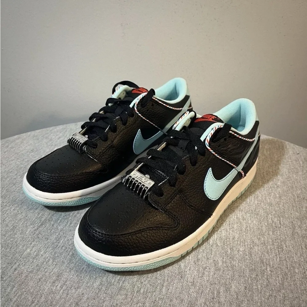 Nike Dunk Low Retro SE (GS) Barber Shop Black Shoe Size 7Y/Women 8.5 DN3351-001 - Picture 9 of 11